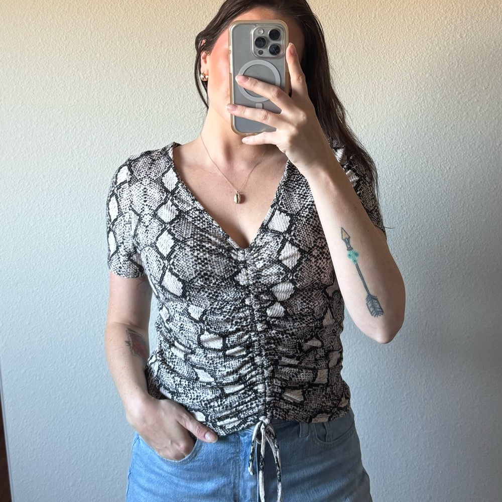 Vibe Snakeskin Blouse